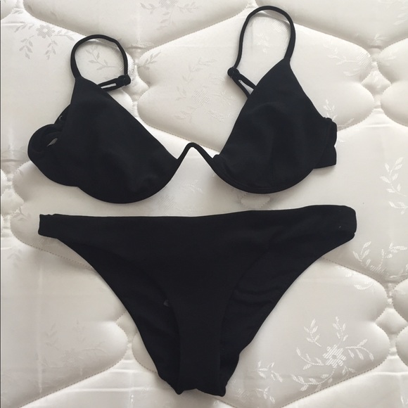 zara black bikini